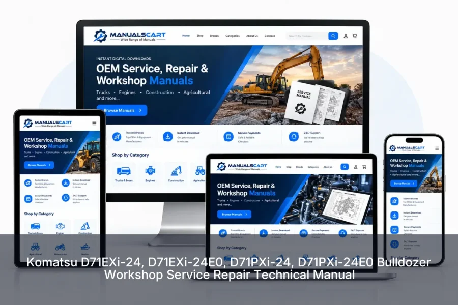Komatsu D71EXi-24, D71EXi-24E0, D71PXi-24, D71PXi-24E0 Bulldozer Workshop Service Repair Technical Manual